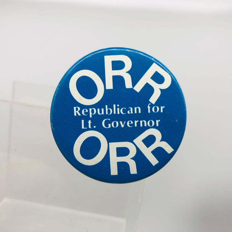 Vintage Robert D Orr Button 2" Indiana Republican Lieutenant Governor Campaign