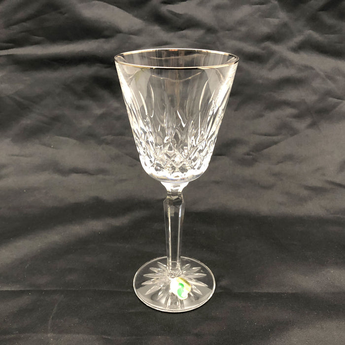 1ct Waterford Crystal Wine Goblet Lismore Pattern 7-3/8" Signed Signature Glass