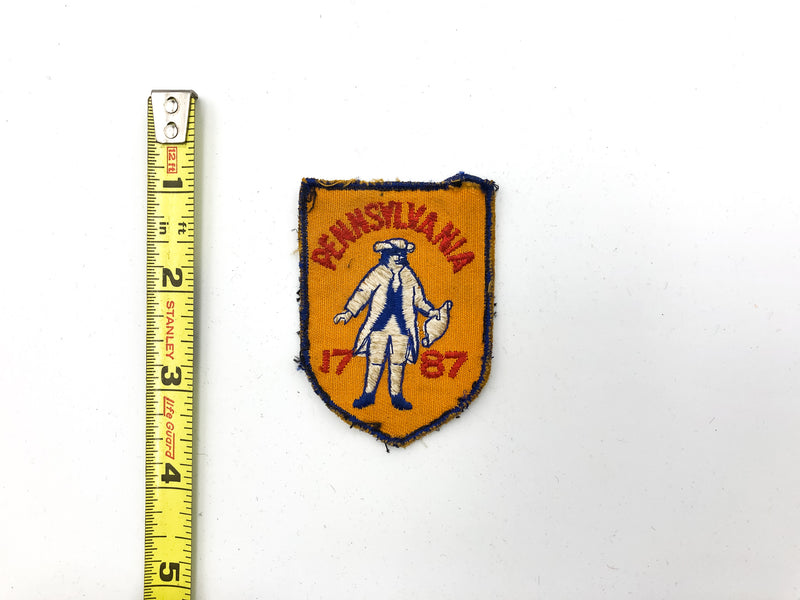 Vintage Pennsylvania Patch Established 1787 PA State Souvenir Embroidered