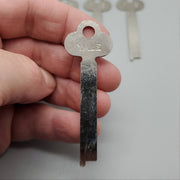 5x Yale R381 1/2 1-3/4" Key Blanks Flat Steel Vintage USA Made NOS 1