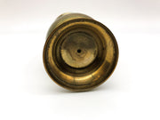 Vintage Solid Brass Vase Etched Enamel Floral Pattern 6in Tall Hand Engraved 7