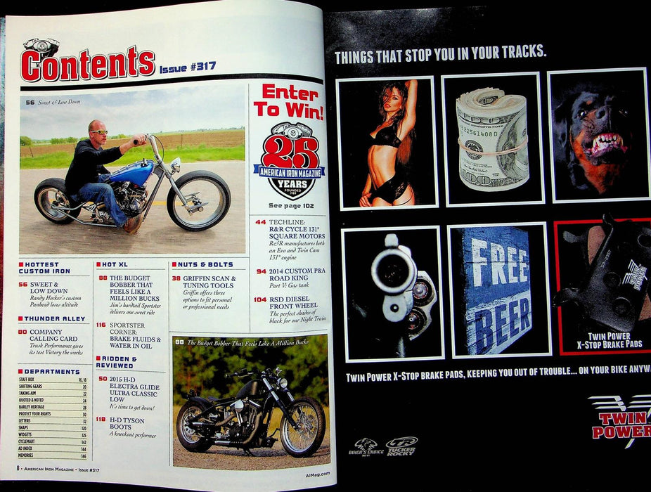 American Iron Motorcycle Magazine Dec # 317 2014 RSD Black Ops Easy Wheel Review