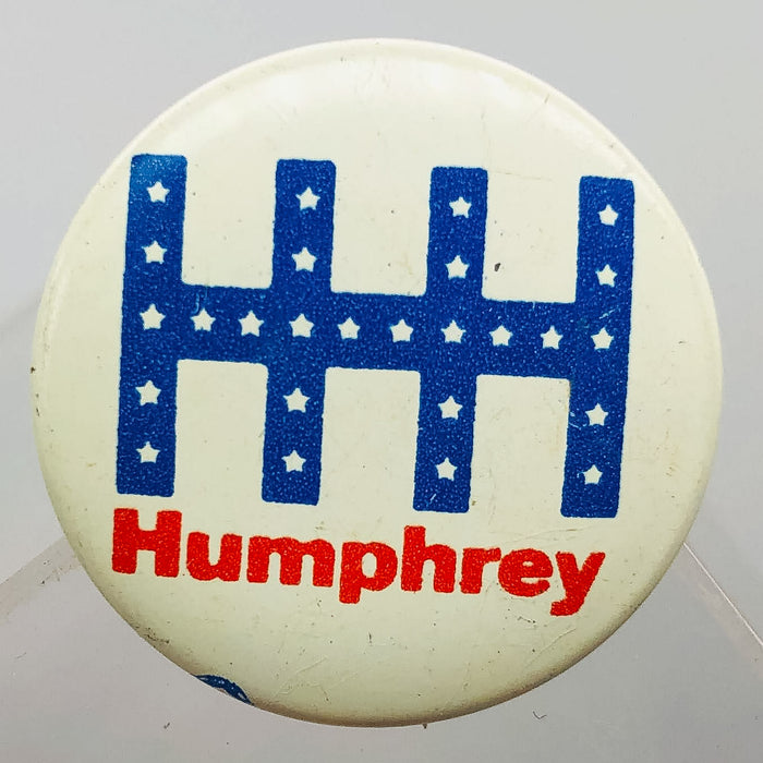 Hubert Horatio Humphrey HHH Stars Button Pin 1" Presidential Campaign Politics 7