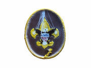 Boy Scouts of America BSA Tenderfoot Rank Patch 1970s Oval Eagle Glue on Back 3