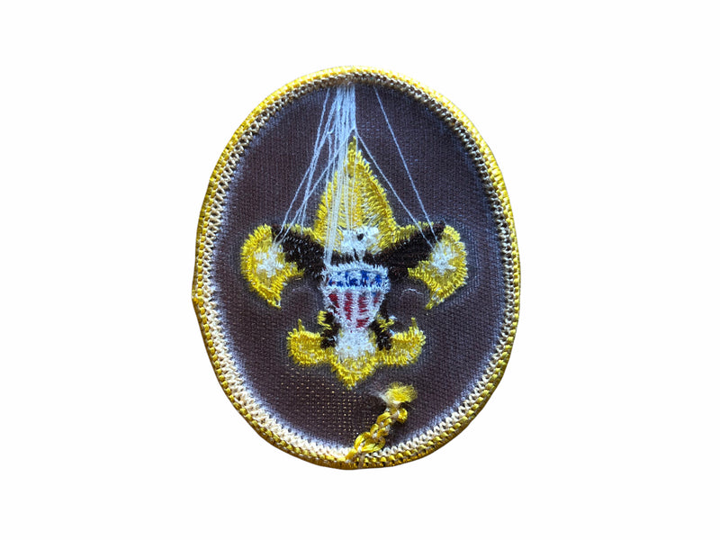 Boy Scouts of America BSA Tenderfoot Rank Patch 1970s Oval Eagle Glue on Back 3