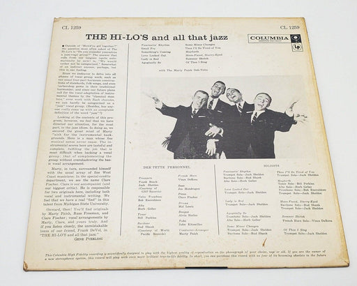 The Hi-Lo's And All That Jazz 33 RPM LP Record Columbia 1958 CL 1259 2
