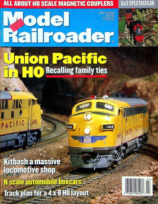 Model Railroader Magazine July 2000 Vol 67 No 7 Union Pacific In HO, Family Ties