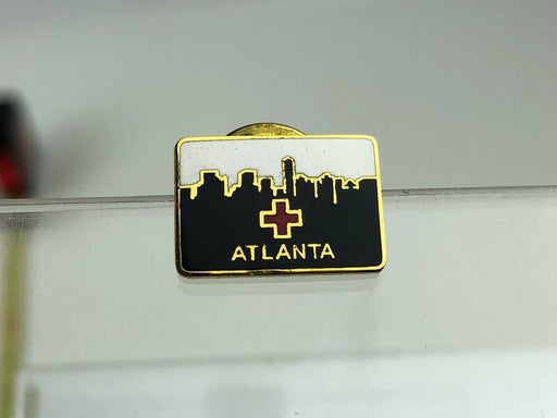 Vintage American Red Cross Lapel Pin ARC Atlanta Georgia Cityscape Outline 2