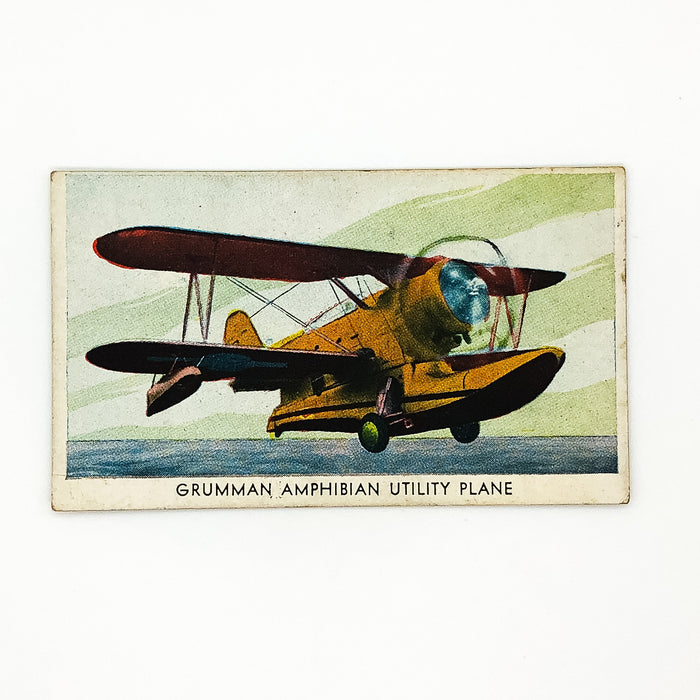 WW2 Airplane Card Grumman Amphibian Utility Plane 17th 19th Bombardment Emblems 3