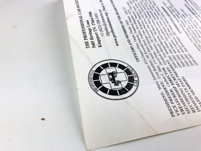 Professional Car Society Magazine Issue 98 Q4 2000 Kingston International Meet 5