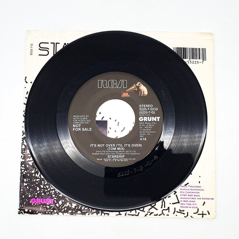 Starship It's Not Over 'Til It's Over 45 RPM Single Record Grunt 1987 PROMO 3