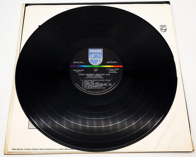 Teresa Brewer Teresa Brewer's Greatest Hits 33 RPM LP Record Philips 1962 Copy 1 5