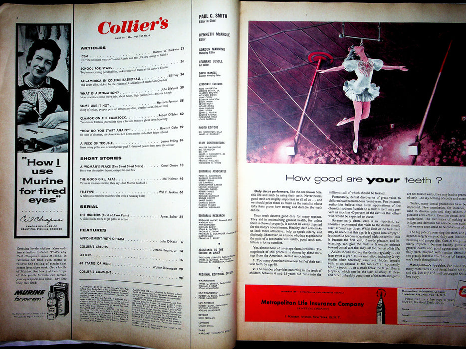 Collier's Magazine March 16 1956 US Russia Intercontinental Missile Race 2