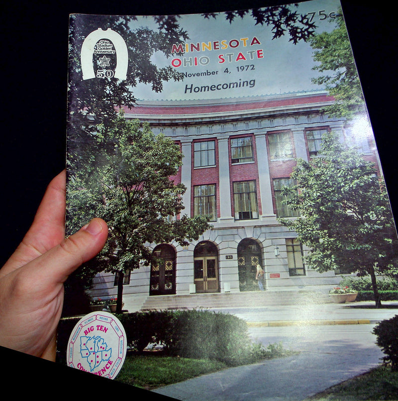 OSU Buckeye Football Program Nov 4 1972 Vs. Minnesota Golden Gophers Homecoming