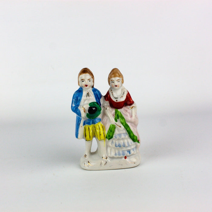 Occupied Japan Victorian Man Woman Couple Standing Figurine 4 Inches 1