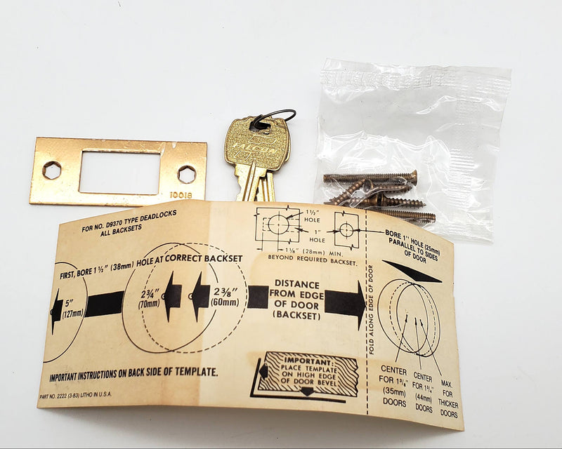 Falcon Deadbolt Double Cylinder 2-3/8" Backset Satin Bronze D 9370 L USA Made