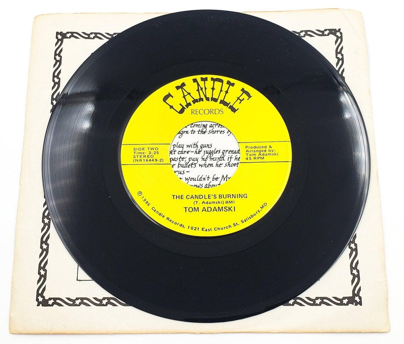 Tom Adamski Khadafy We Don't Need You 45 RPM Single Record Candle 1986 NR16449 4