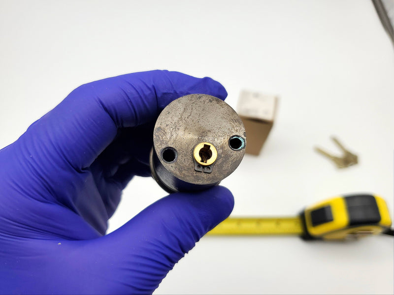 Schlage Mortise Lock Cylinder 22-064 E Keyway 1.5" Length Antique Brass NOS