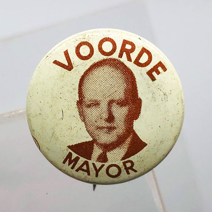 Voorde for Mayor Button Pin .75" South Bend Indiana Political Campaign Edward 9