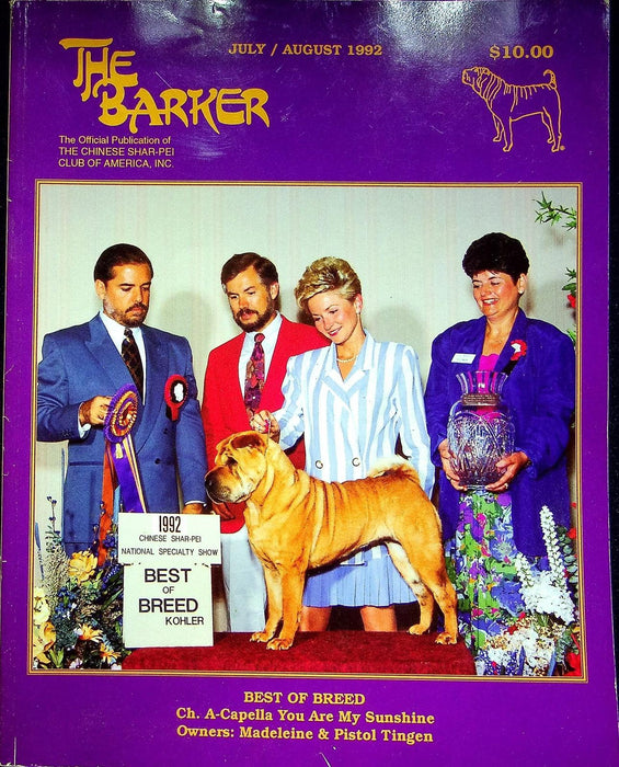 The Barker Magazine July August 1992 Shar-Pei Dog Best Of Breed Miniaturization