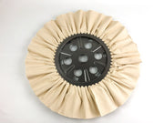 16" Buffing Polishing Pad Cloth Wheel 7" Hub 1-1/4 Hole 16 Ply Ventilated Bias 3