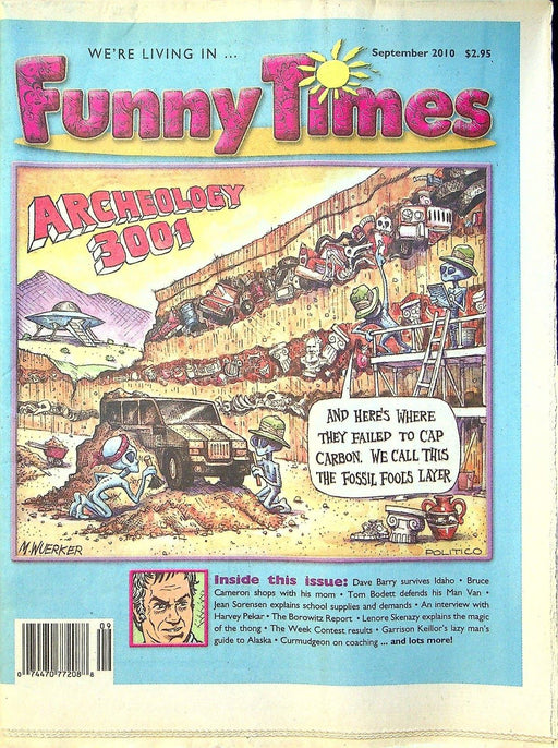 Funny Times Magazine September 2010 Bruce Cameron, Harvey Pekar, Jean Sorensen 1