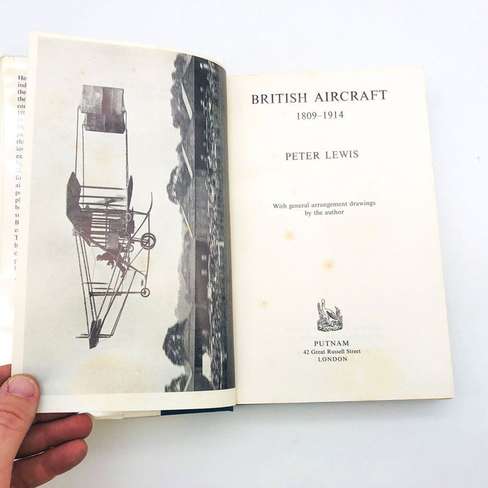 British Aircraft 1809-1914 Hardcover Peter Lewis 1962 1st Edition Airplanes 8