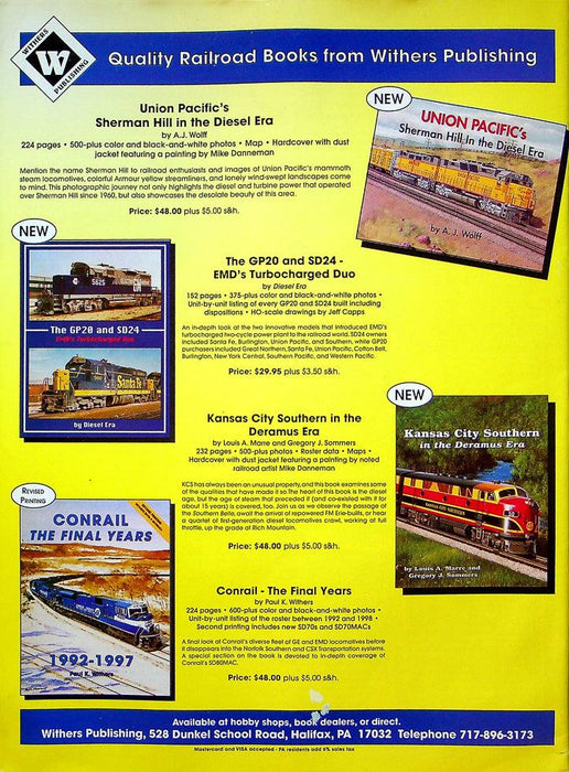 Railfan & Railraod Magazine September 1999 Vol 18 No 9 Conrail's Last Weekend