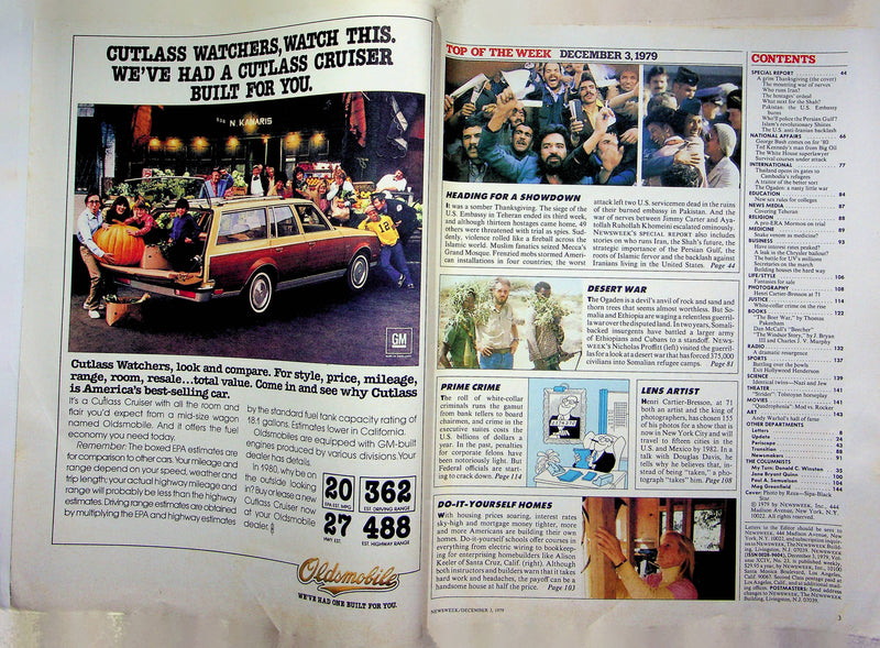 Newsweek Magazine Dec 3 1979 US Embassy Seige in Teheran Desert War Somalia 2