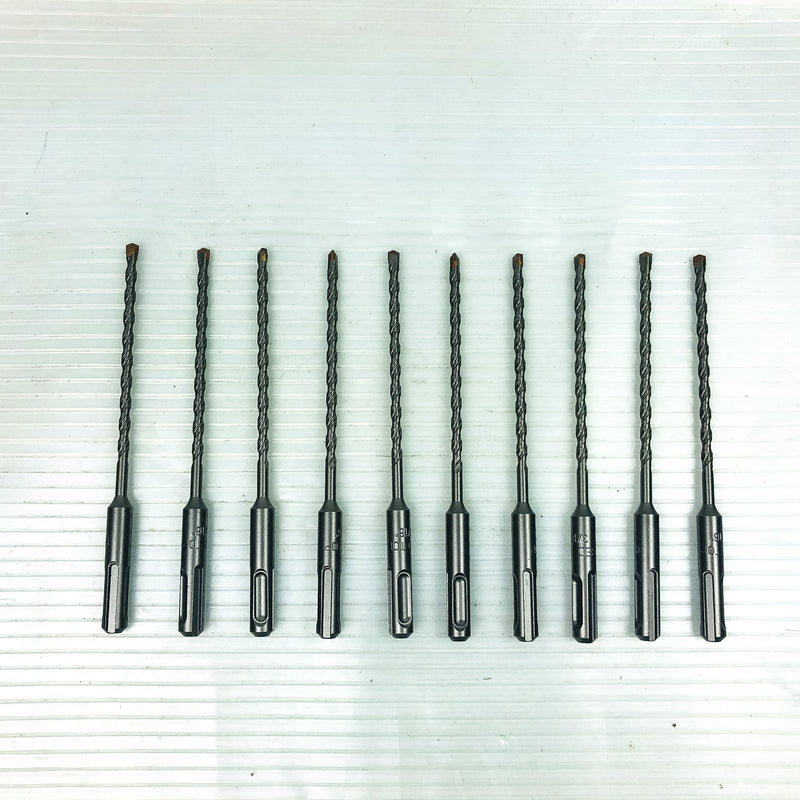 10-pk Rotary Hammer Drill Bits 3/16"x6" SDS Plus 3.5" LOC Carbide Tip Concrete