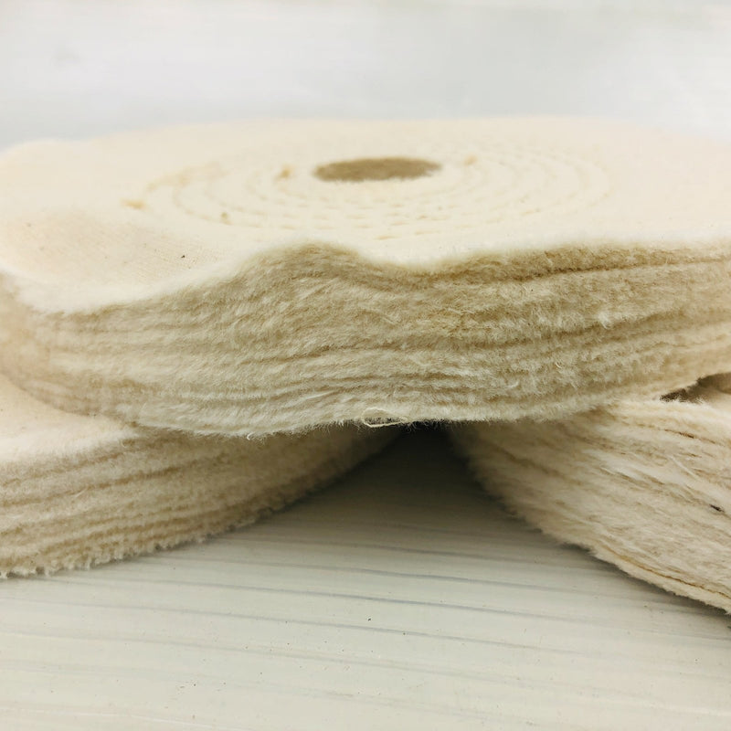 6" Buffing Polishing Wheel Buffer Pad 10pk 1" Arbor Cotton 50 Ply Spiral Sewn 5