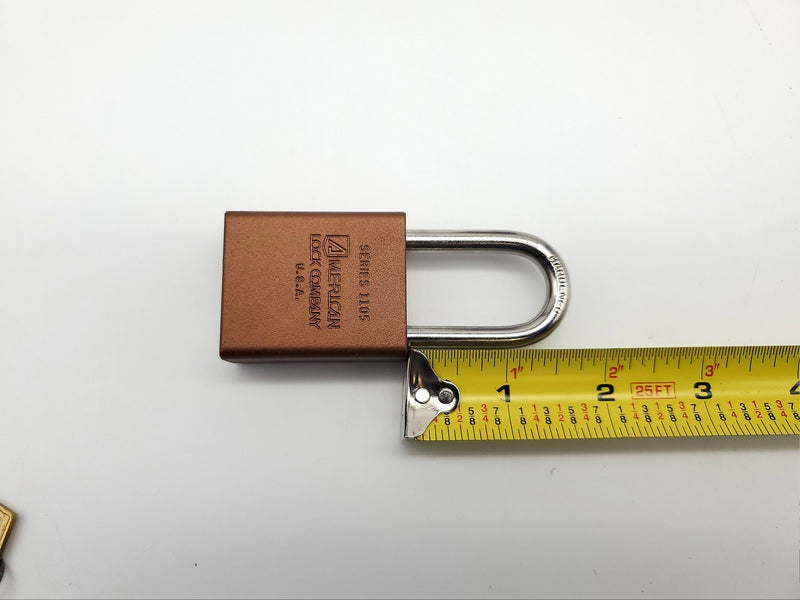 American Lock Padlock 1106D Solid Body 1.5" Shackle Dark Bronze Color USA Made