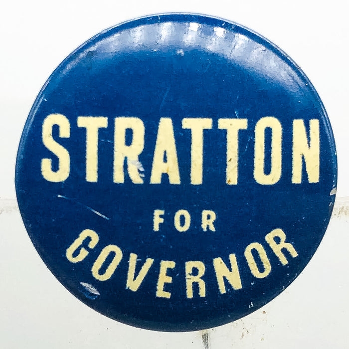 Stratton For Governor Button Pinback .75" Illinois Campaign Green Duck Co 1