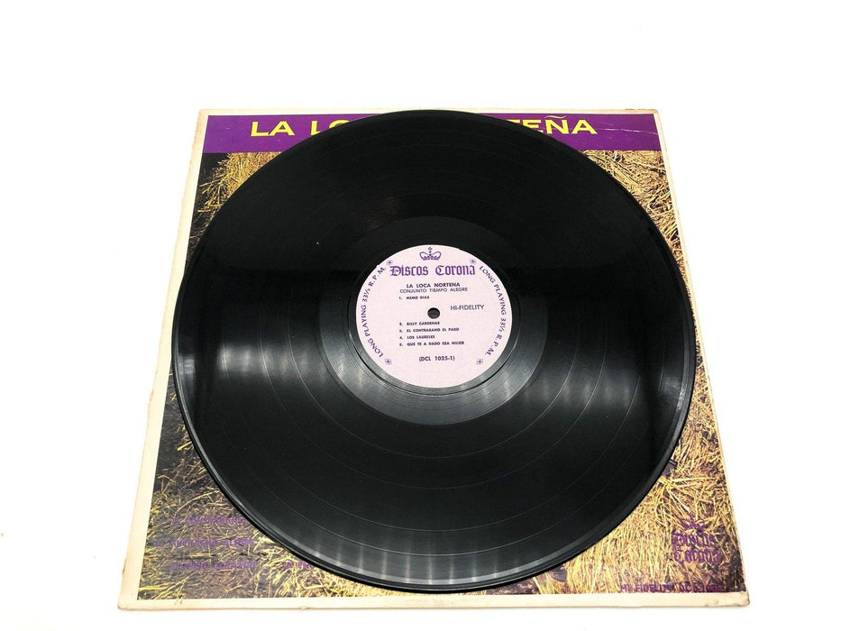 Conjunto Tiempo Alegre La Loca Nortena Record 33 RPM LP DCL 1025 Discos Corona 8