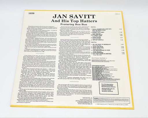 Jan Savitt And His Top Hatters The Uncollected 1939 LP Record Hindsight 1985 2