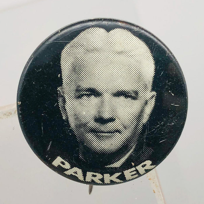 Parker Political Campaign Button Pin .875" Lithographers Union Label Vintage 6