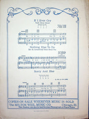 Sheet Music Sentimental Rose Joe Christy of Christy and MacDonald 1926 Piano 3