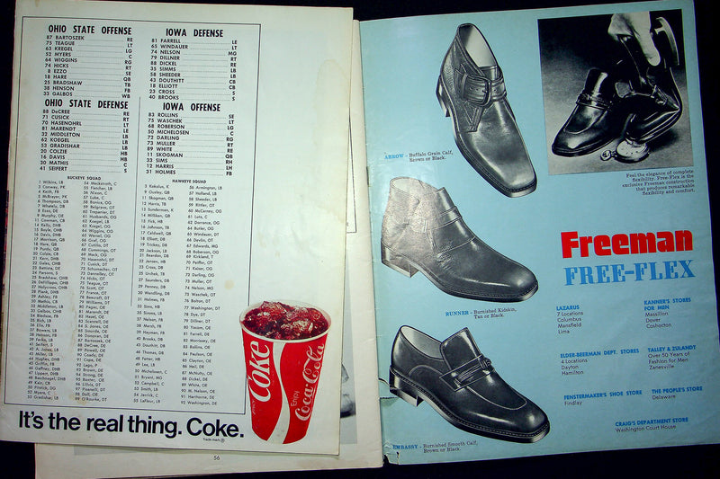 OSU Buckeye Football Program Sep 16 1972 Vs. Iowa Hawkeyes Big Ten Conference