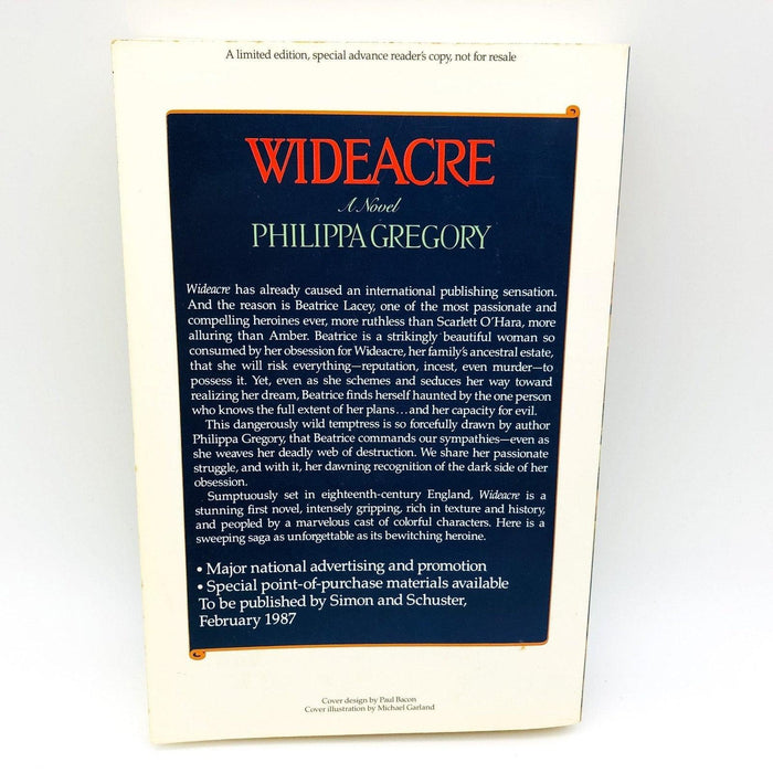 Wideacre Paperback Philippa Gregory 1987 Obsession Ancestral Estate Historical 2