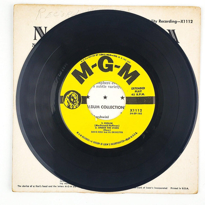 David Rose Nostalgia Vol 1 Record 45 RPM EP X1112 MGM 1954 4
