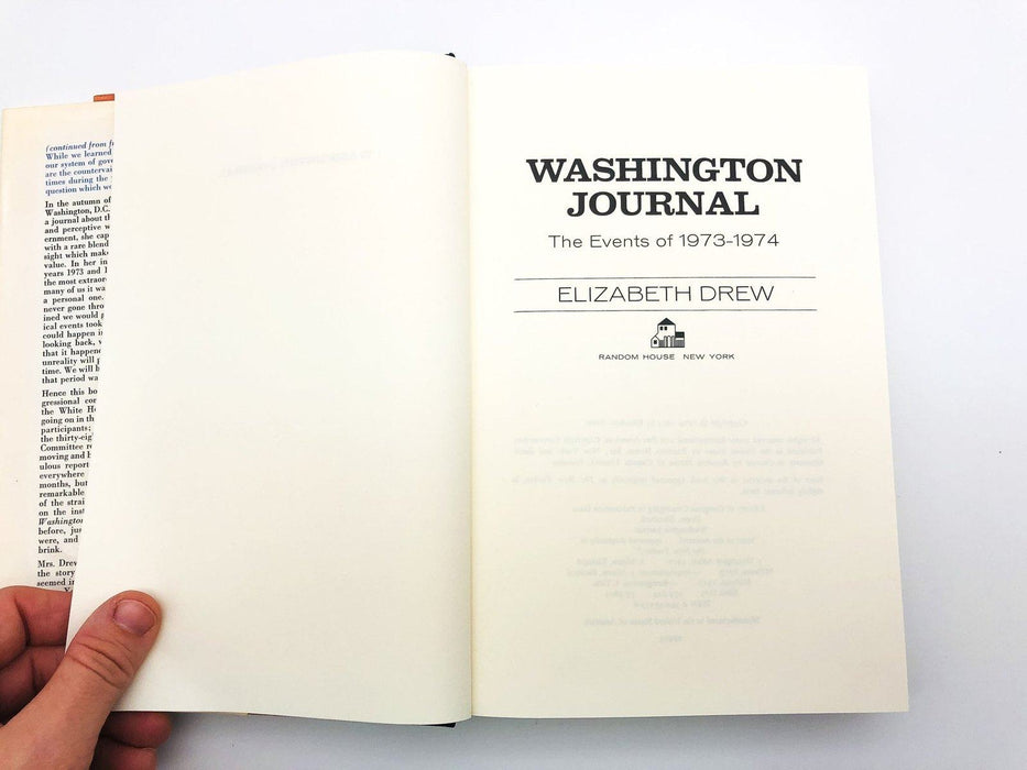 Washington Journal Hardcover Elizabeth Drew 1975 Watergate Nixon Impeach 7