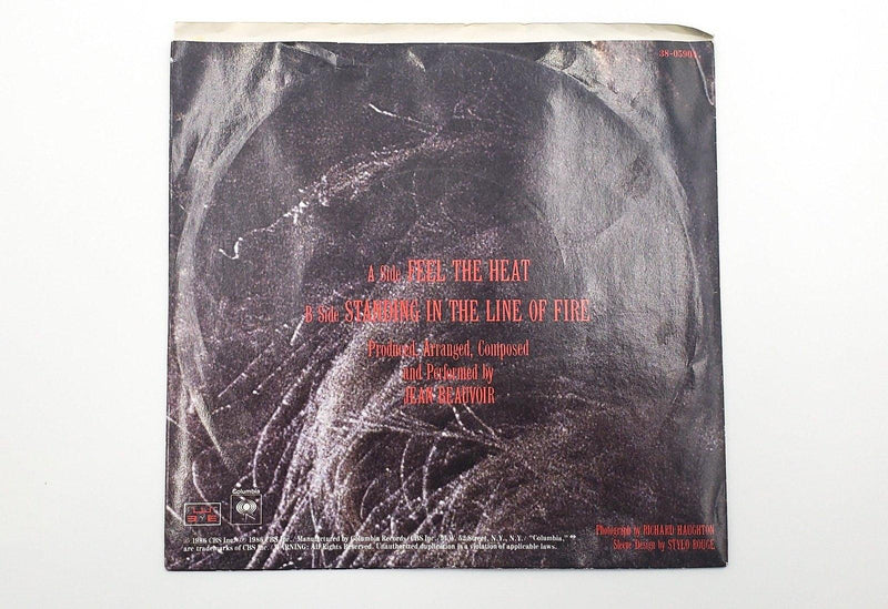 Jean Beauvoir Feel The Heat Record 45 RPM Single 38-05904 Columbia 1986 2