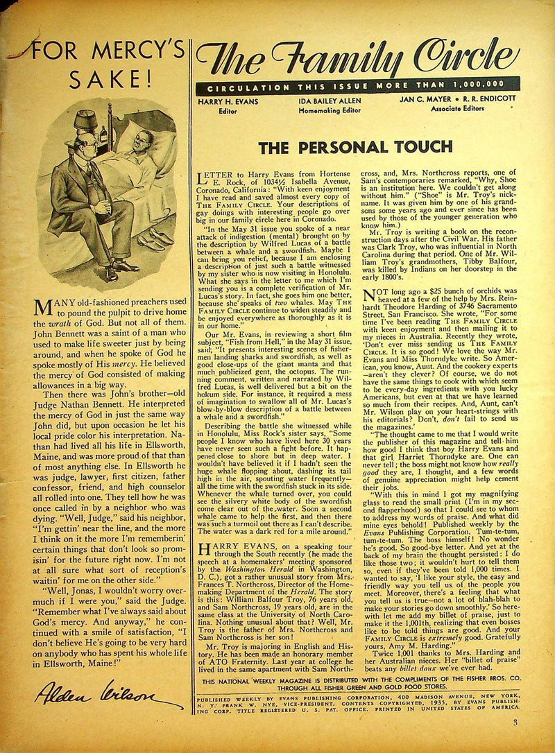 The Family Circle Magazine August 9 1935 Vol 7 No 6 George Raft, Dolores Del Rio 2
