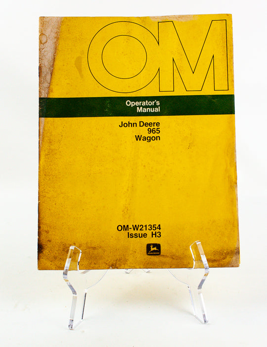 John Deere 965 Wagon Operator's Manual - OM-W21354 Issue H3