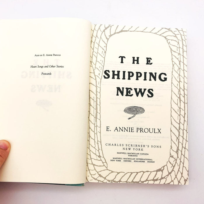 The Shipping News HC E. Annie Proulx 1993 Newfoundland Fishing Town Newspaper 7