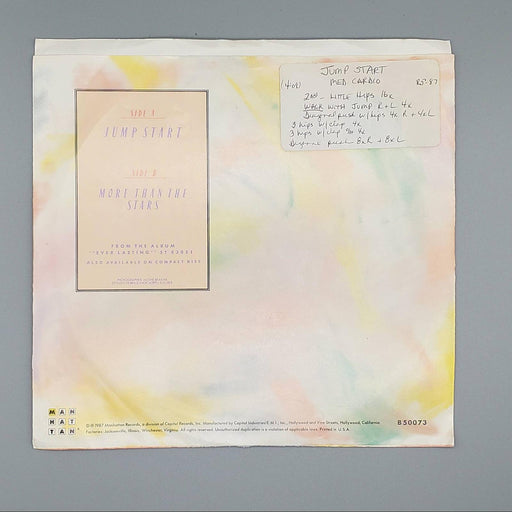 Natalie Cole Jump Start Single Record Manhattan Records 1987 B-50073 2
