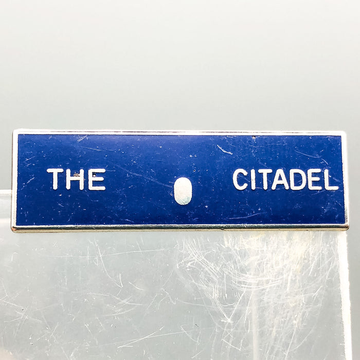 The Citadel Military College Pin Pinback Blue Bar V-21 Vanguard South Carolina 4