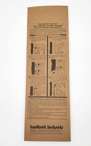 1960s Kwikset Escutcheon Satin Brass Blackened Relieved Doorknob & Deadbolt Trim 5