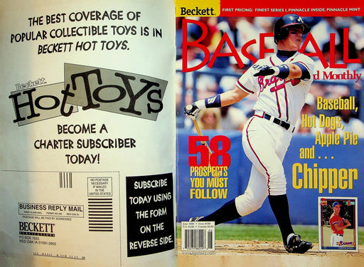 Beckett Baseball Magazine June 1998 # 159 Chipper Jones Cal Ripkin Jr Milk Ad 1