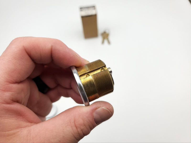 Schlage Mortise Lock Cylinder 26-072 E Keyway Satin Chrome 1" Length NOS